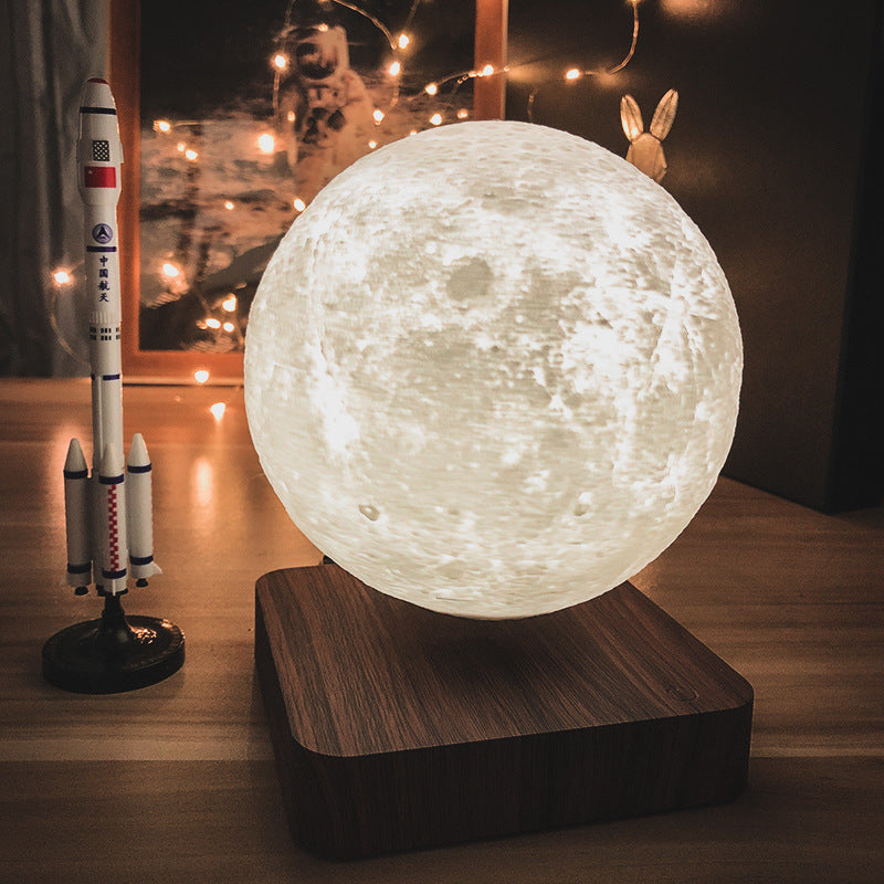 Desk lamp magnetic levitation moon