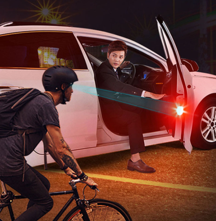 Car door warning lights