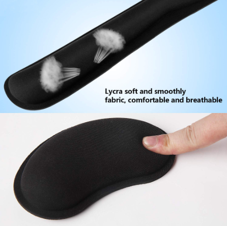 Wrist rest pad with anti slip gel