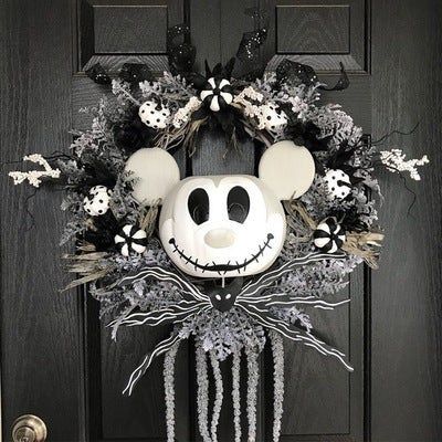 Mickey Mouse pumpkin wreath decoration handmade