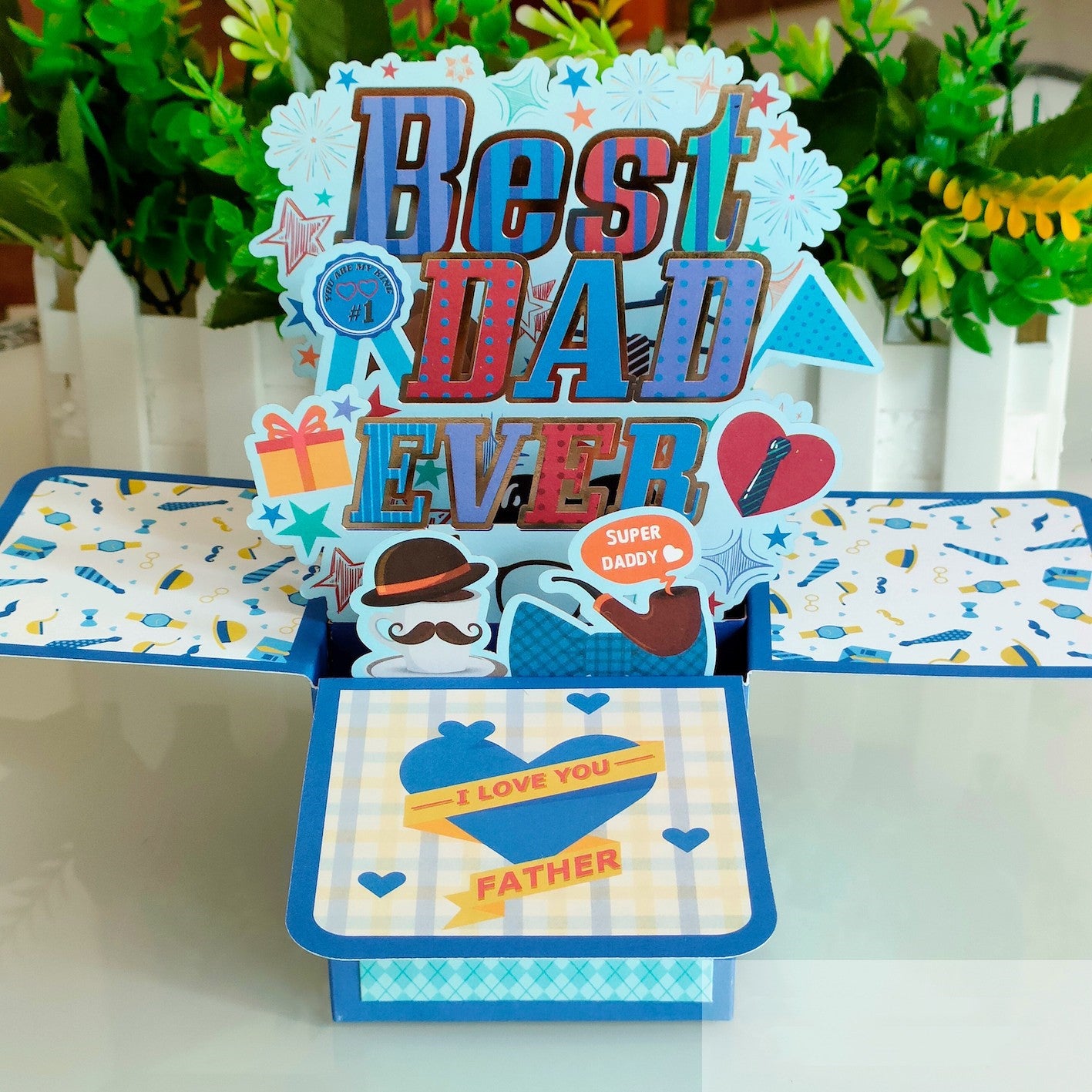Father's day 3D pop up greeting card