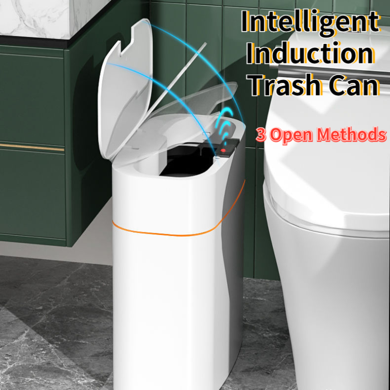 Trash can with sensor