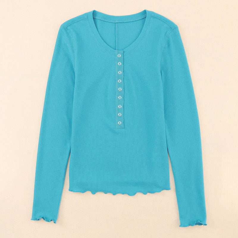 Fashionable Simple Top Women's Tight Long Sleeve