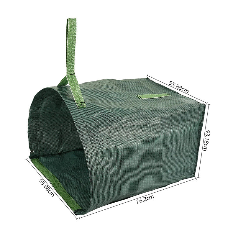 Garden garbage bag with handrail