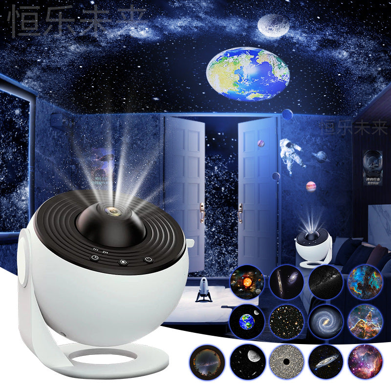 Night light with galaxy projector
