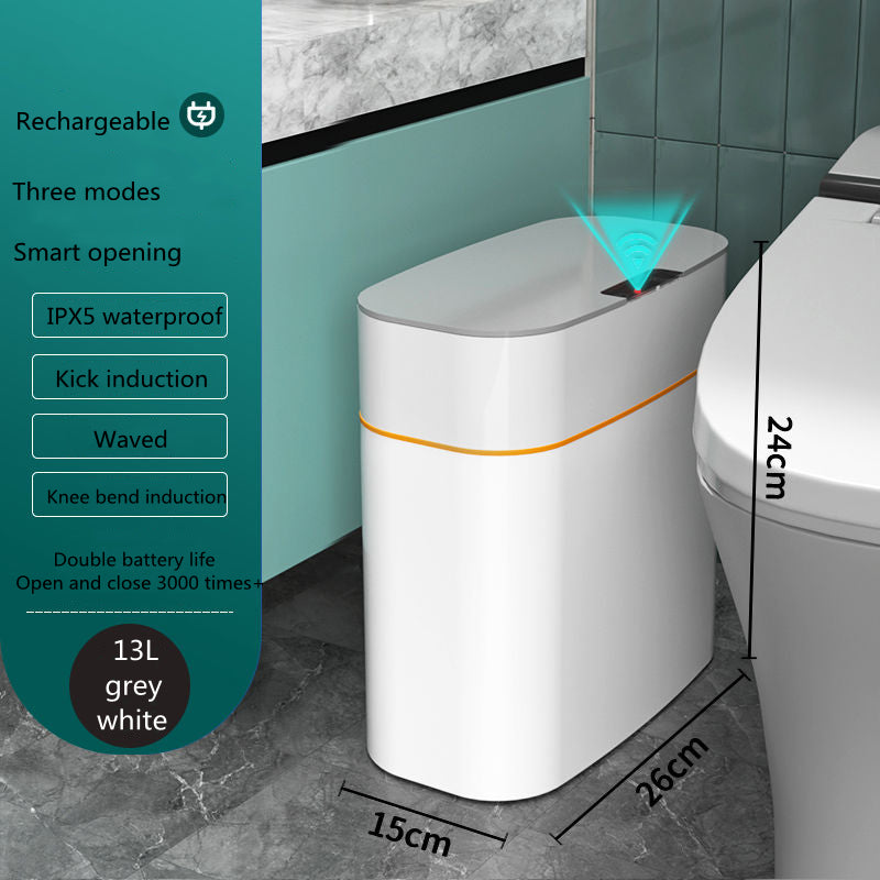 Trash can with sensor