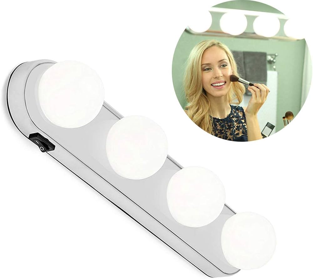 Makeup light on mirror