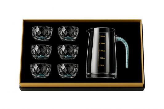 Luxury crystal whiskey decanter with glasses gift set