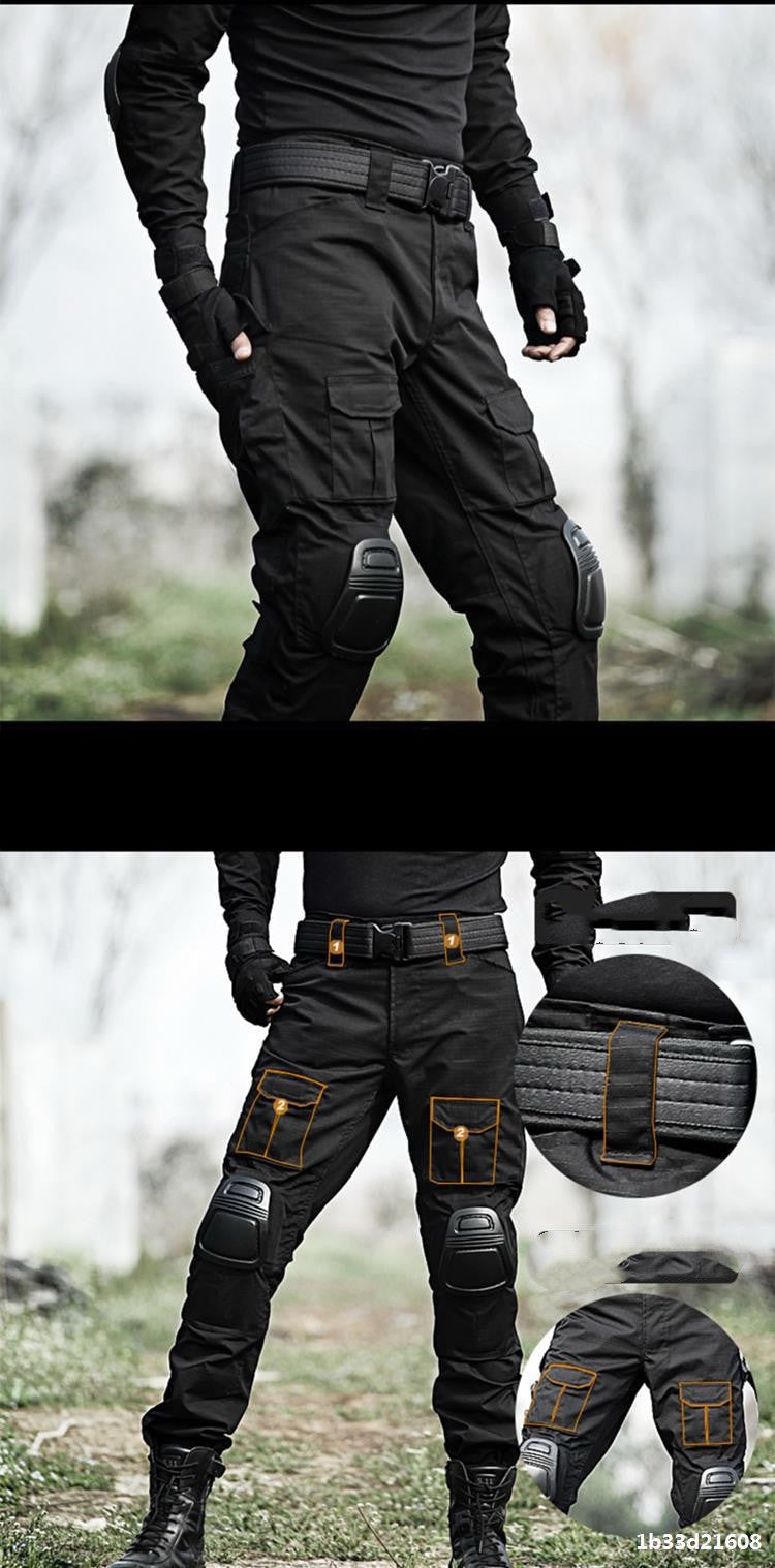 Military pants with knee pads