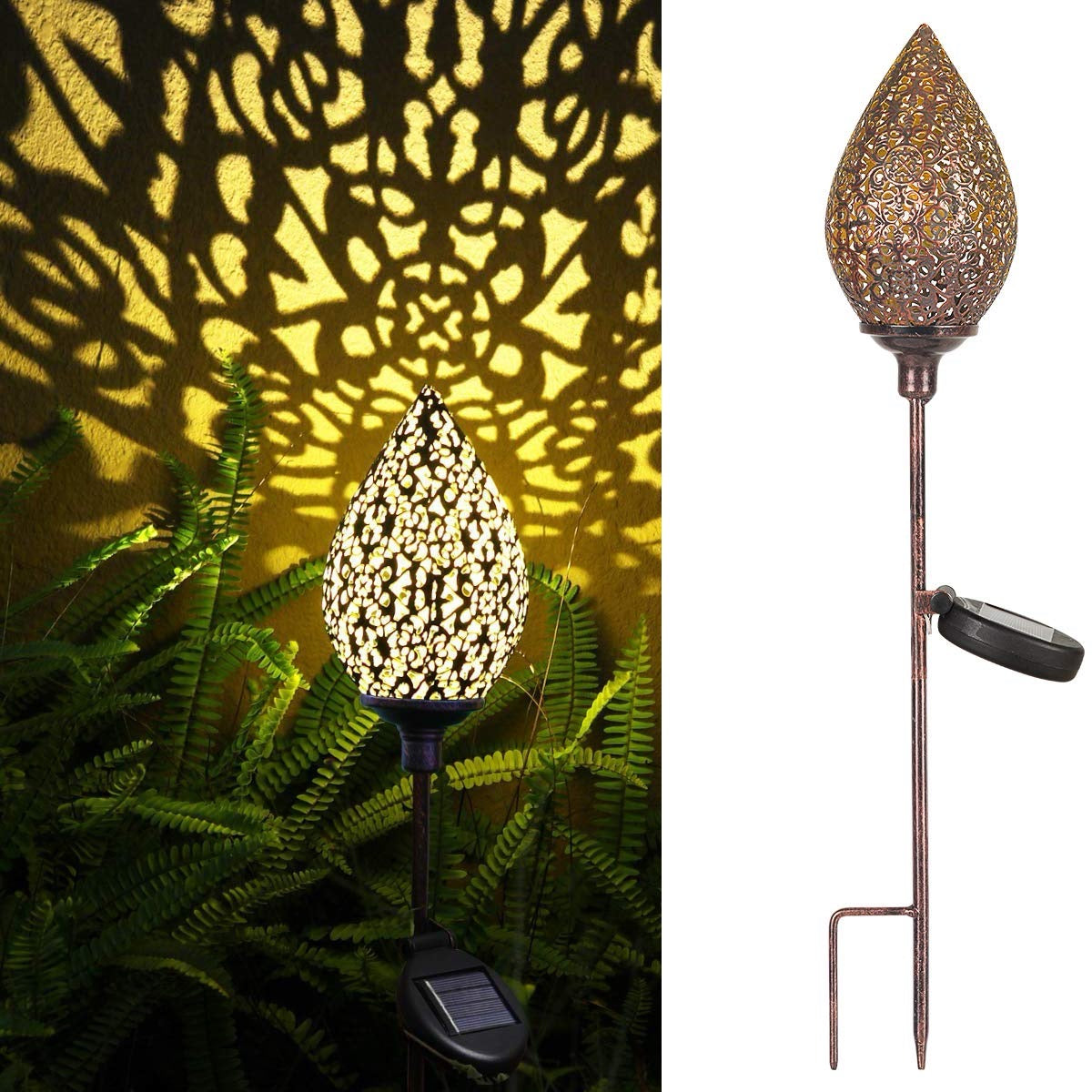 Decorative solar lamp lantern style
