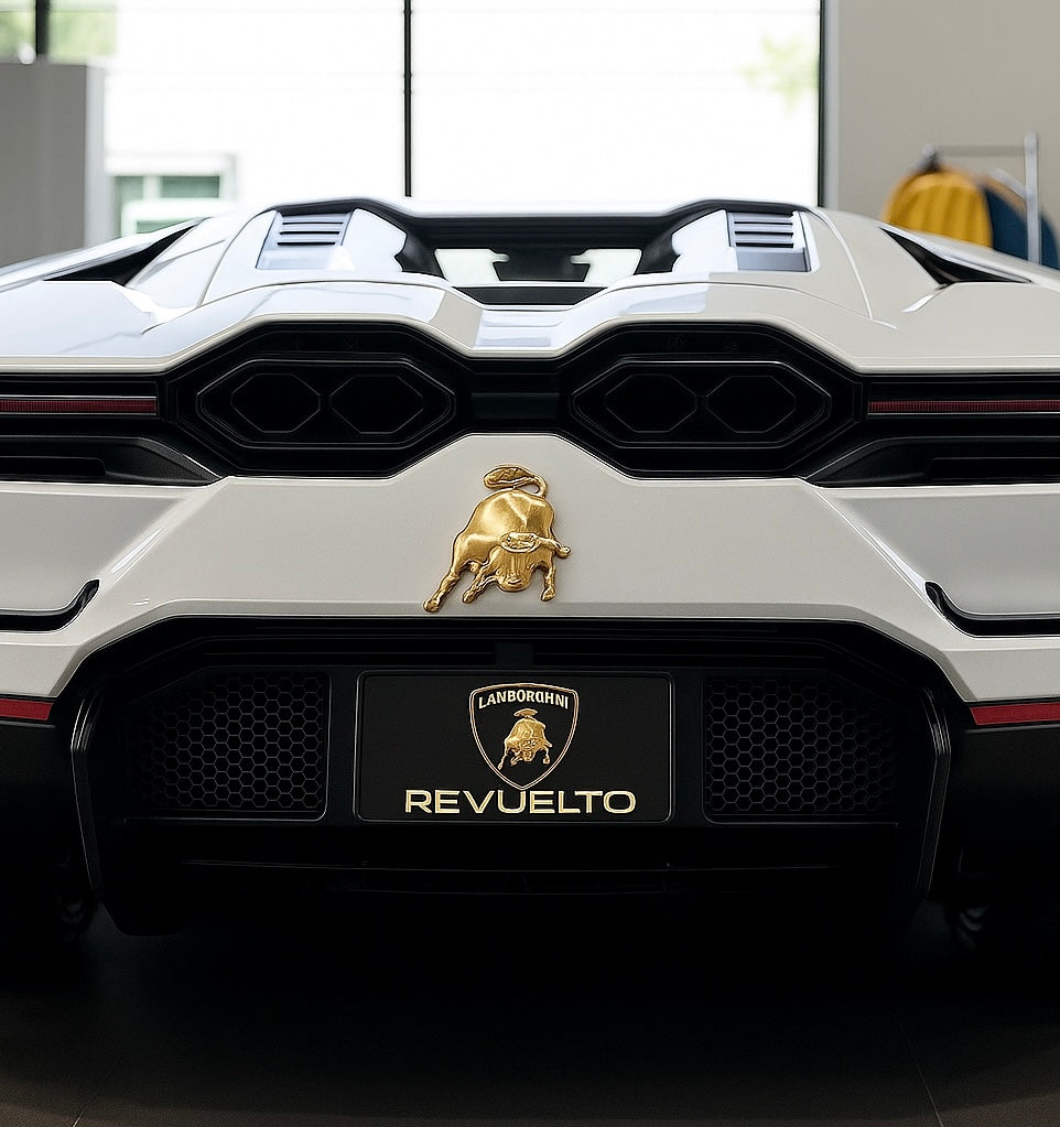 Car sticker in pure metal