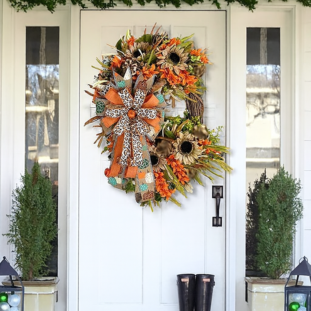 Handmade rustic door wreath