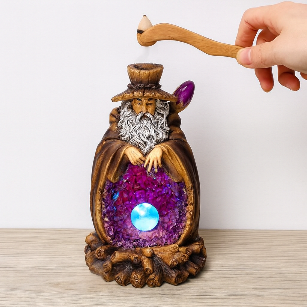 Handmade wizard with insence burner