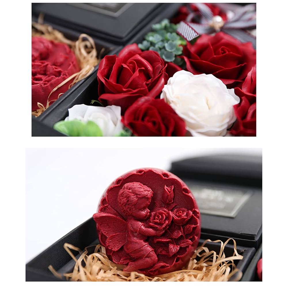 Valentine’s Day gift box roses with soap