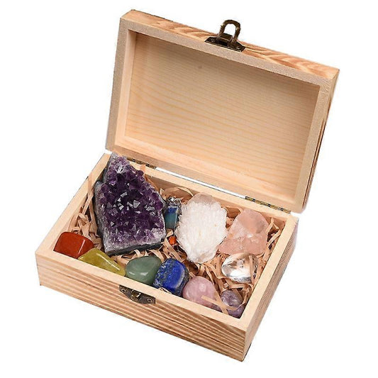 Crystal gift box in wooden case