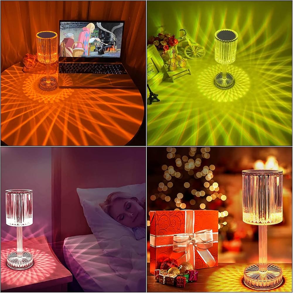 Table lamp crystal atmosphere