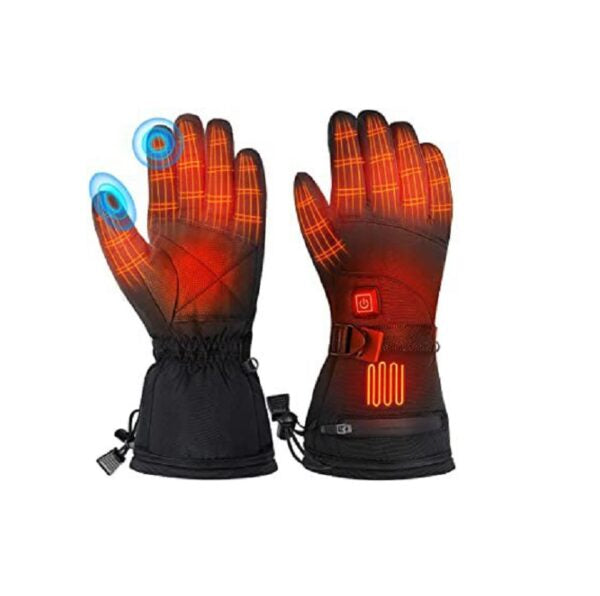 Electric heated gloves with touch screen