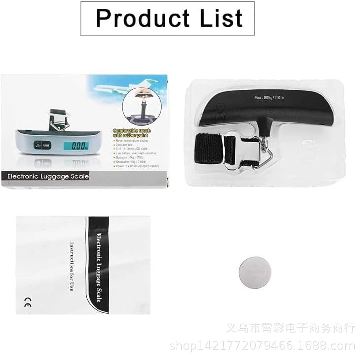 Portable electronic scale for luggage