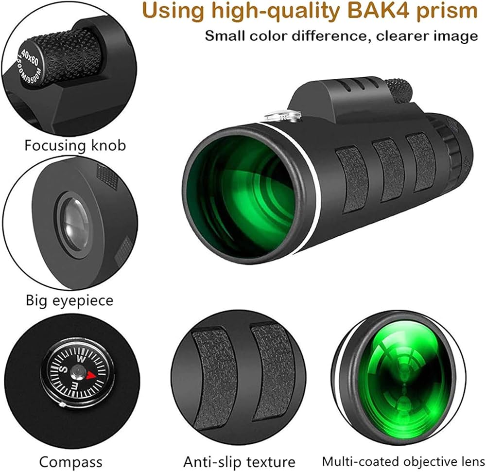 Telescope zoom scope with compass