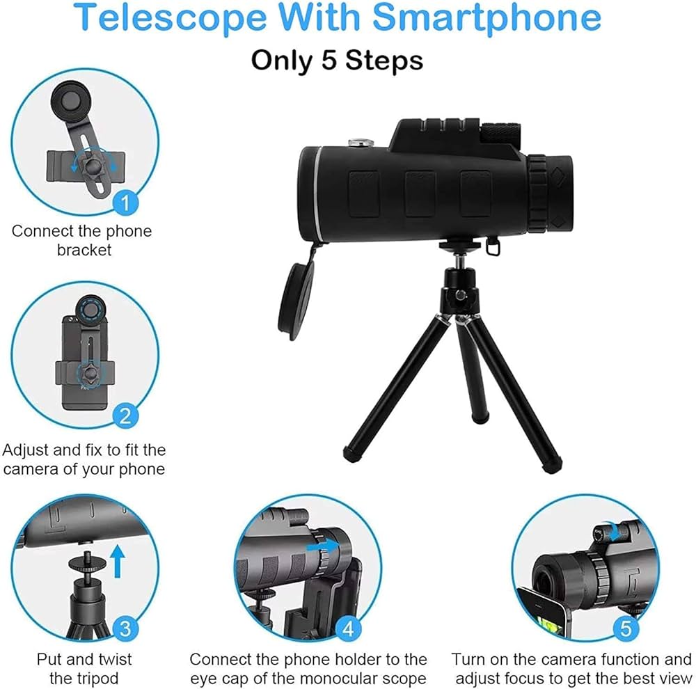 Telescope zoom scope with compass