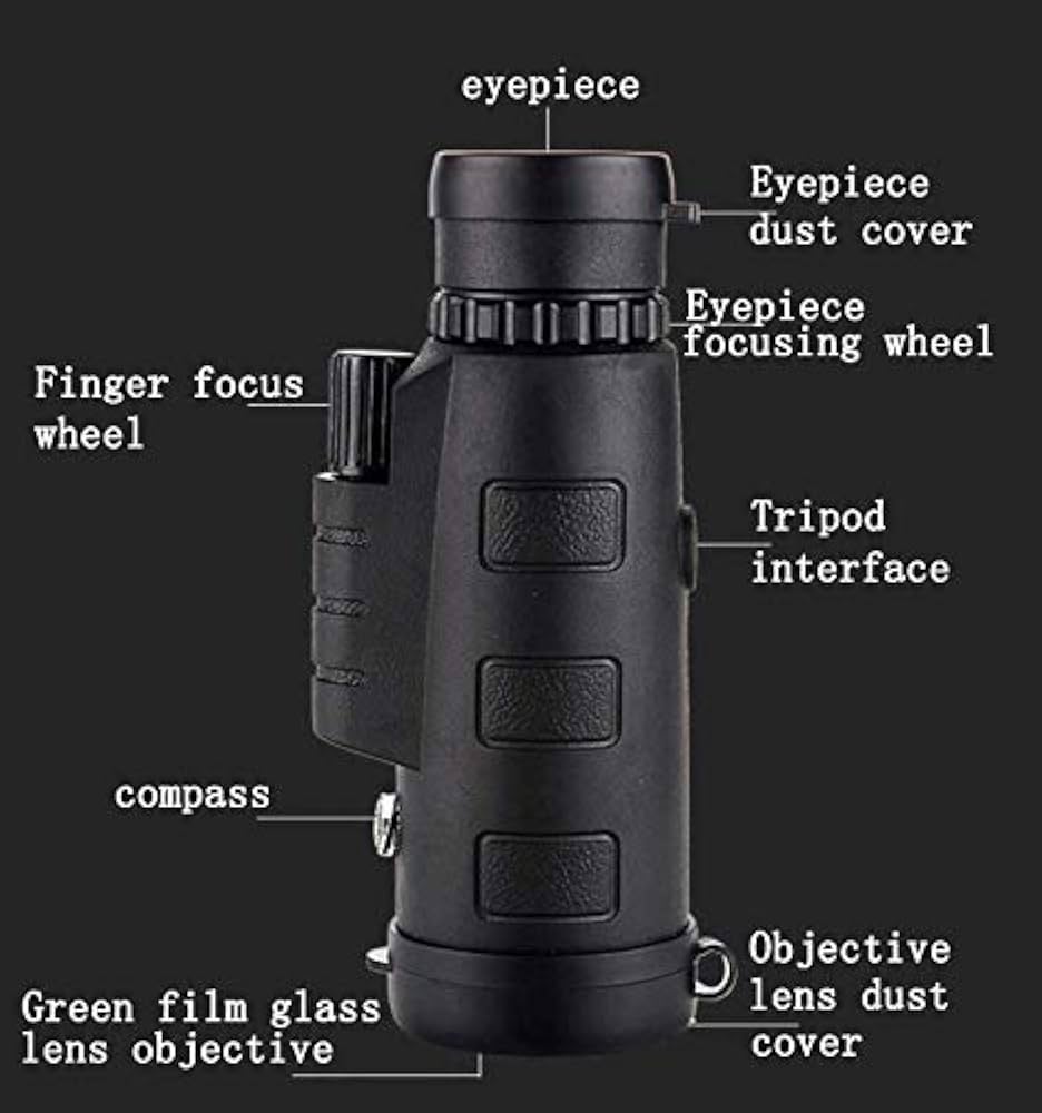 Telescope zoom scope with compass