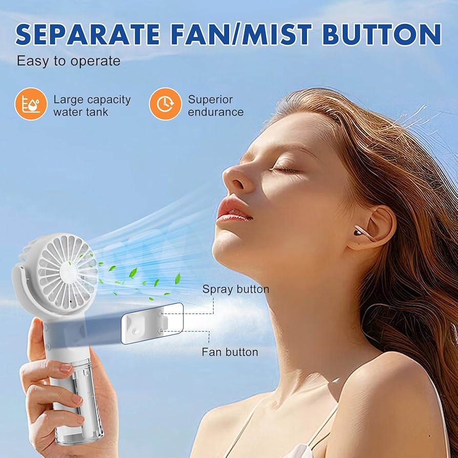 Handheld fan for hot weather