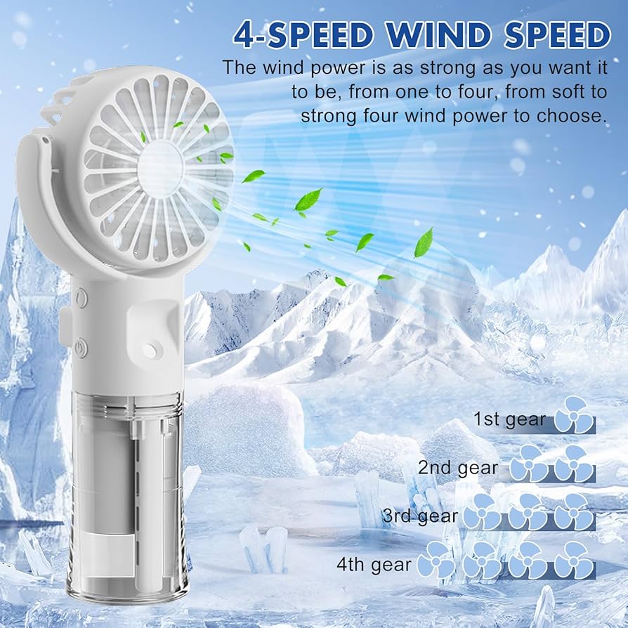 Handheld fan for hot weather