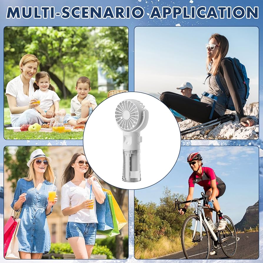 Handheld fan for hot weather