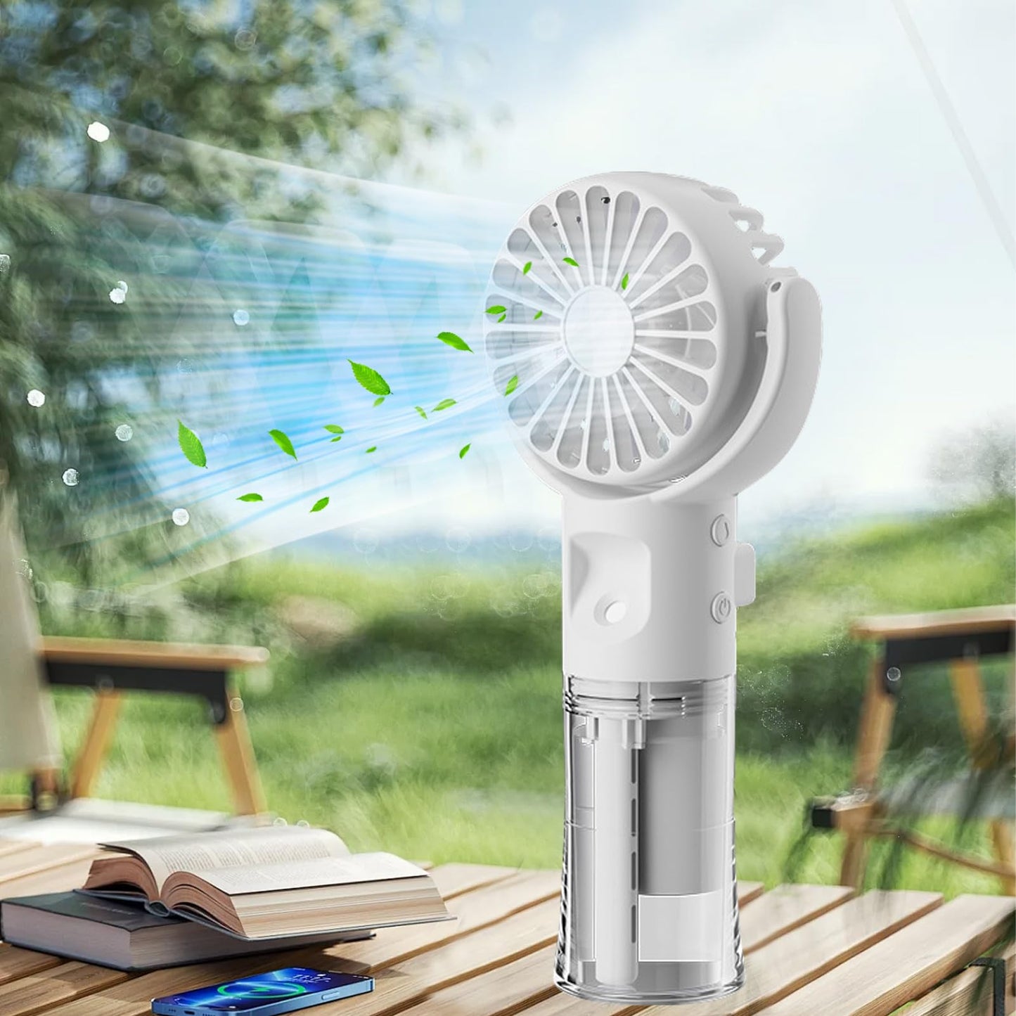 Handheld fan for hot weather