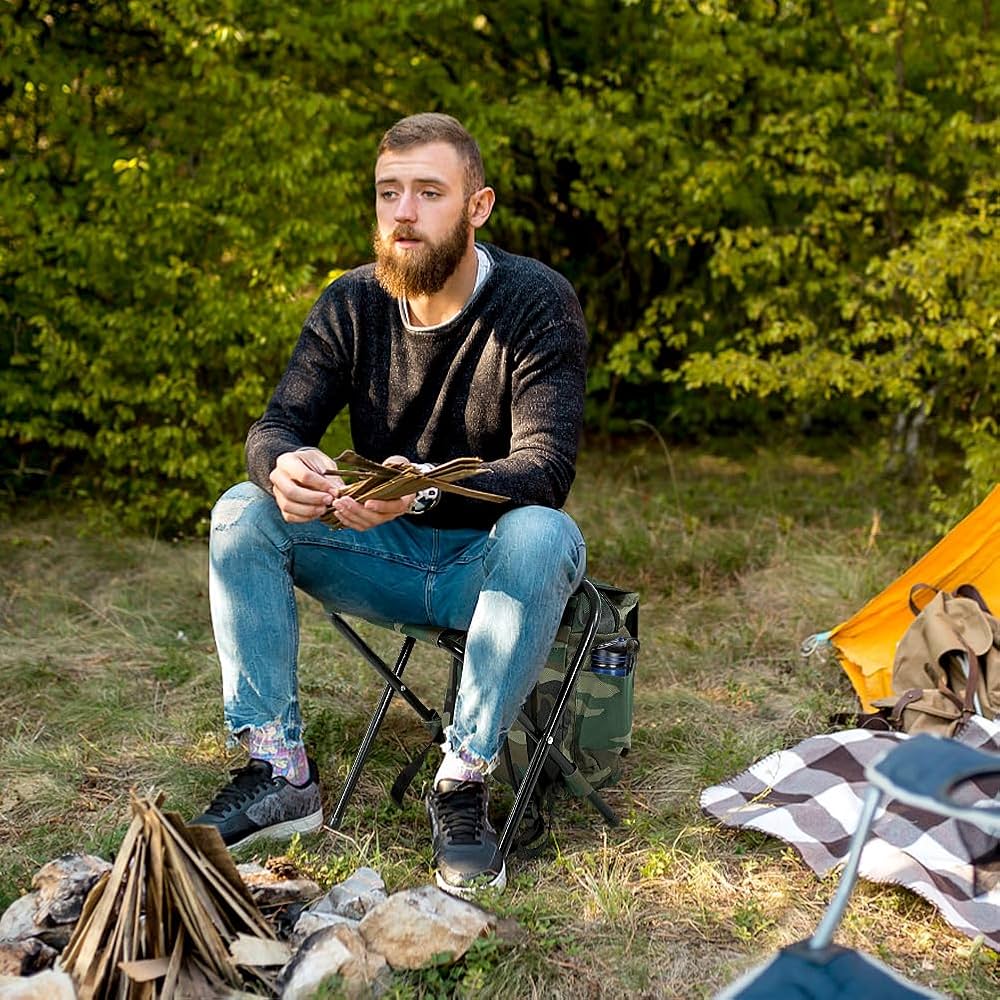 Opvoustoel buite ontspanning draagbare opvou hengel stoel stap rugsak