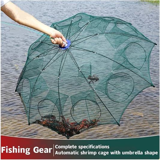 Folding fishing net