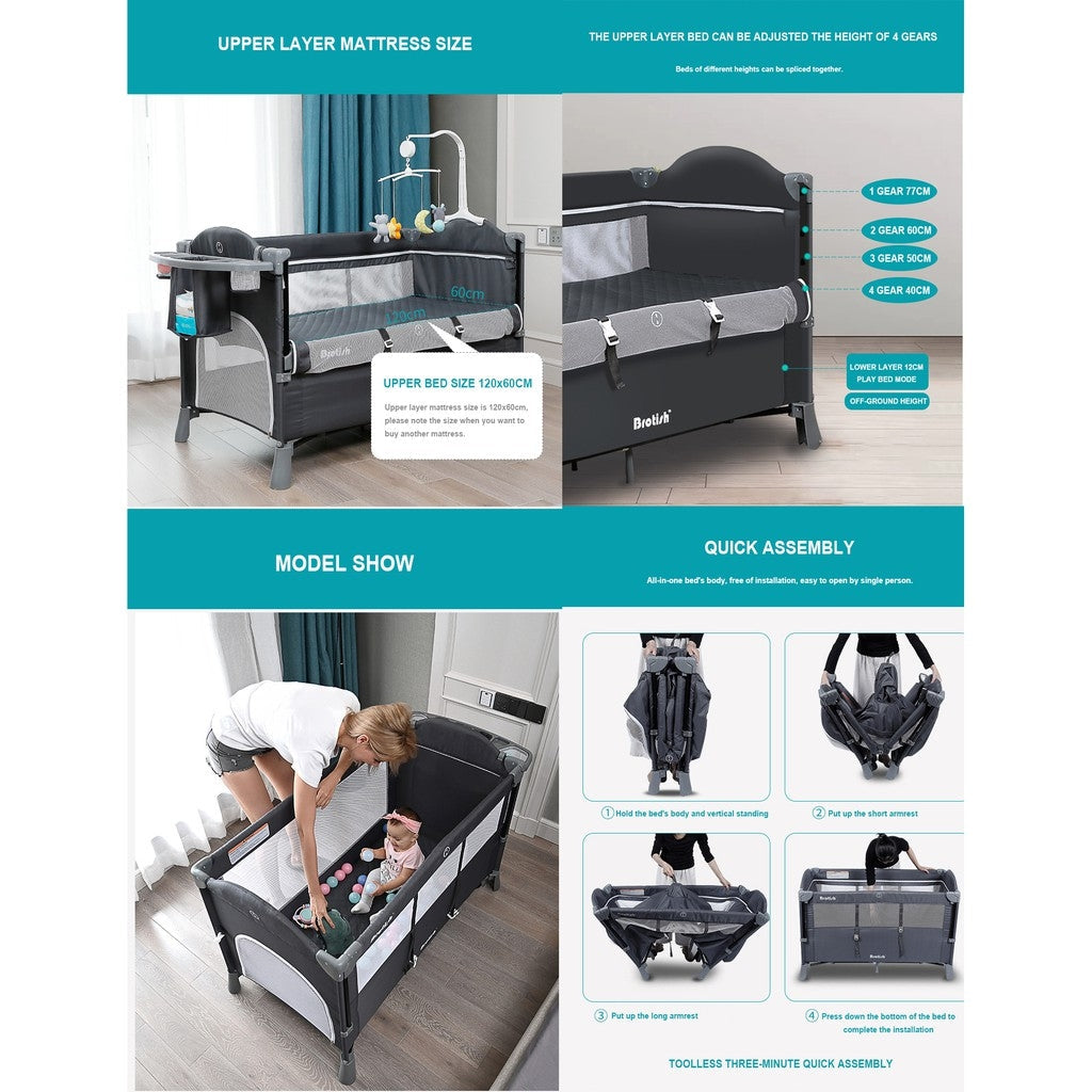 Baby crib multifunctional