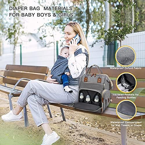 Backpack with folding baby bed