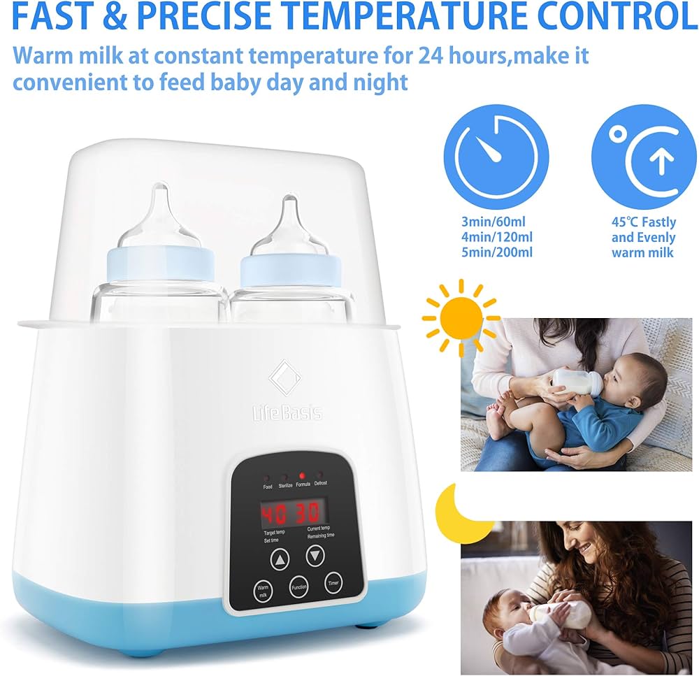 Heater and sterilizer for baby bottles
