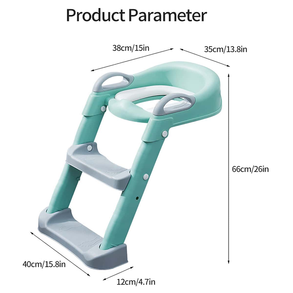 Toilet seat with stairs for children