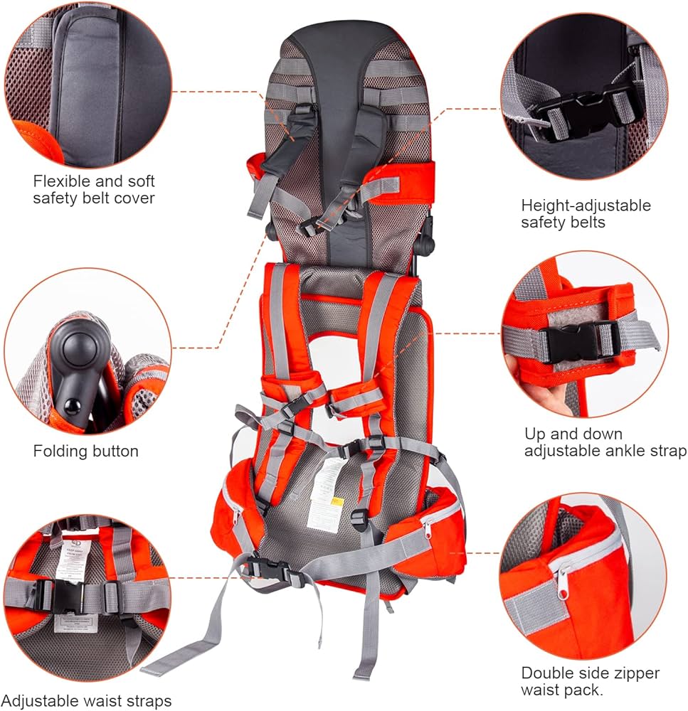 Hiking backpack with baby carrier