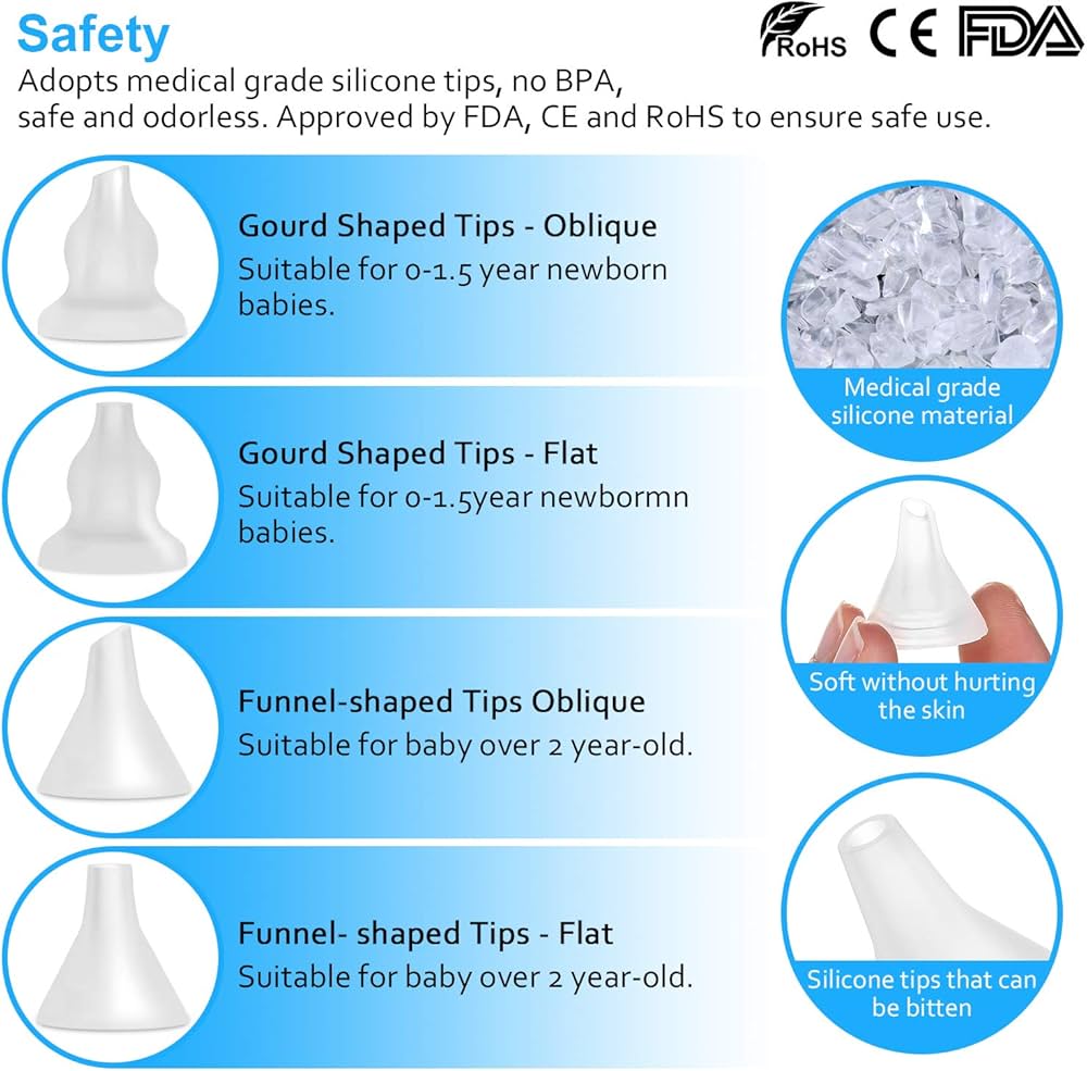 Electric nasal aspirator for baby
