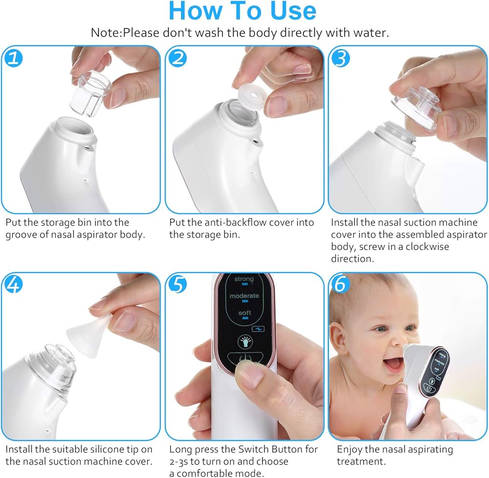 Electric nasal aspirator for baby