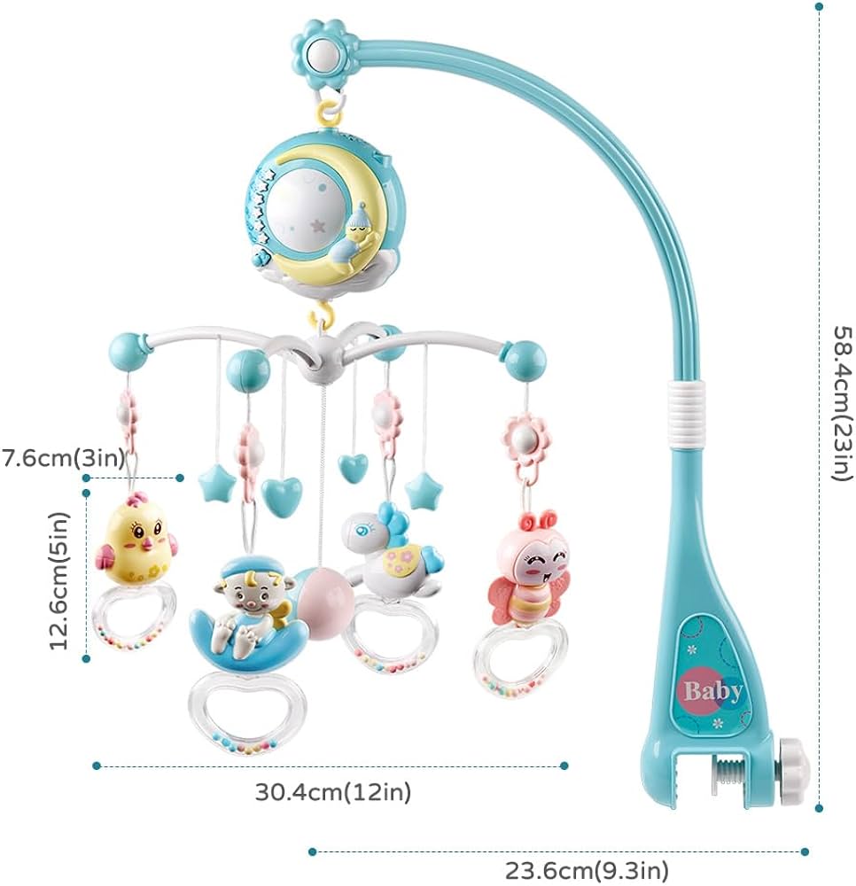 Crib toy with projector