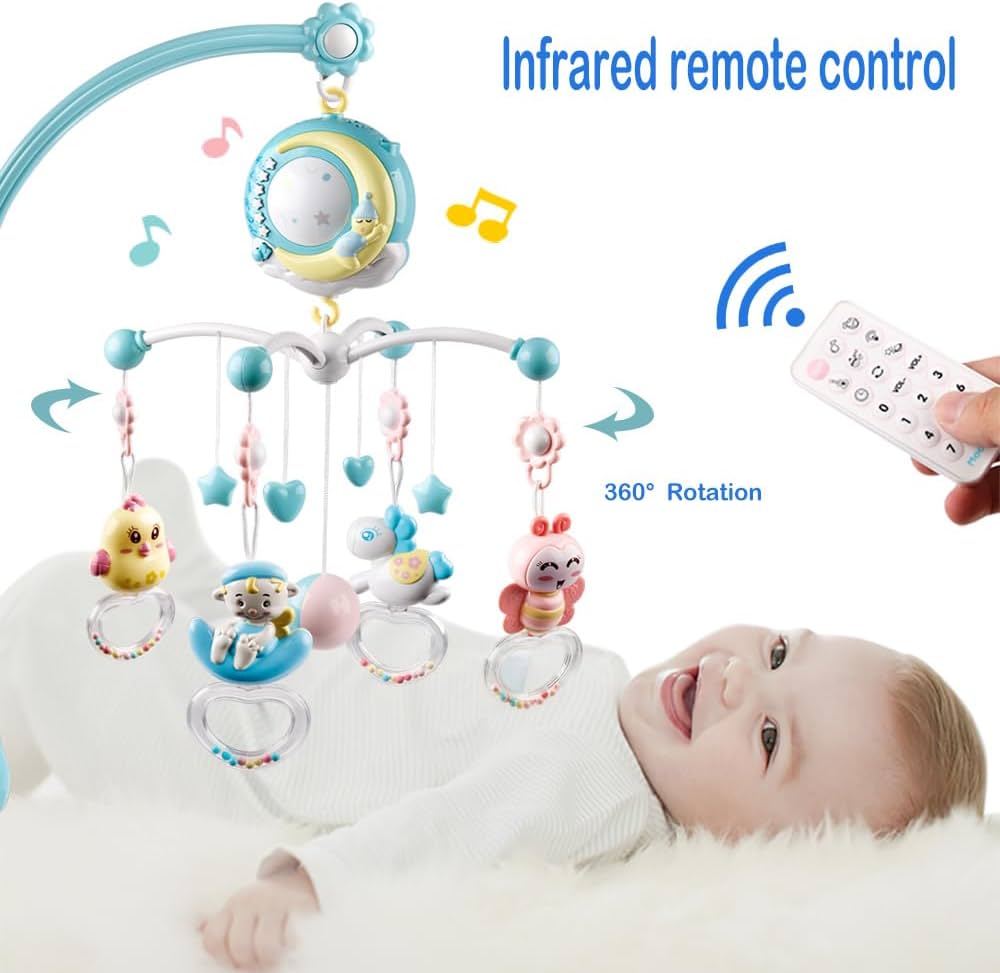 Crib toy with projector