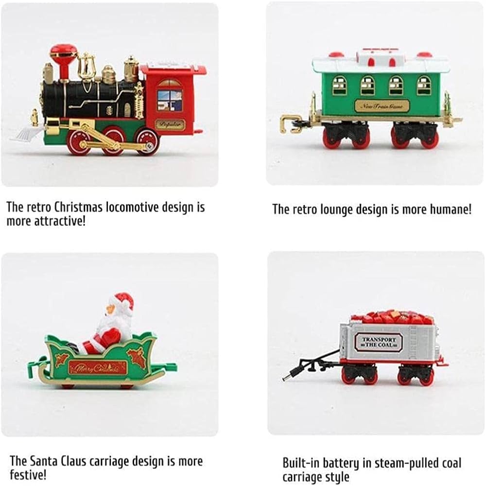 Electric Christmas train with lights