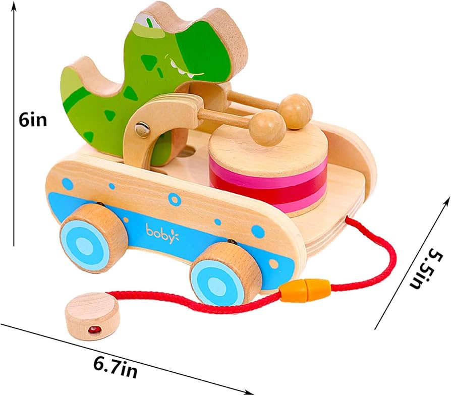 Wooden toy carriage
