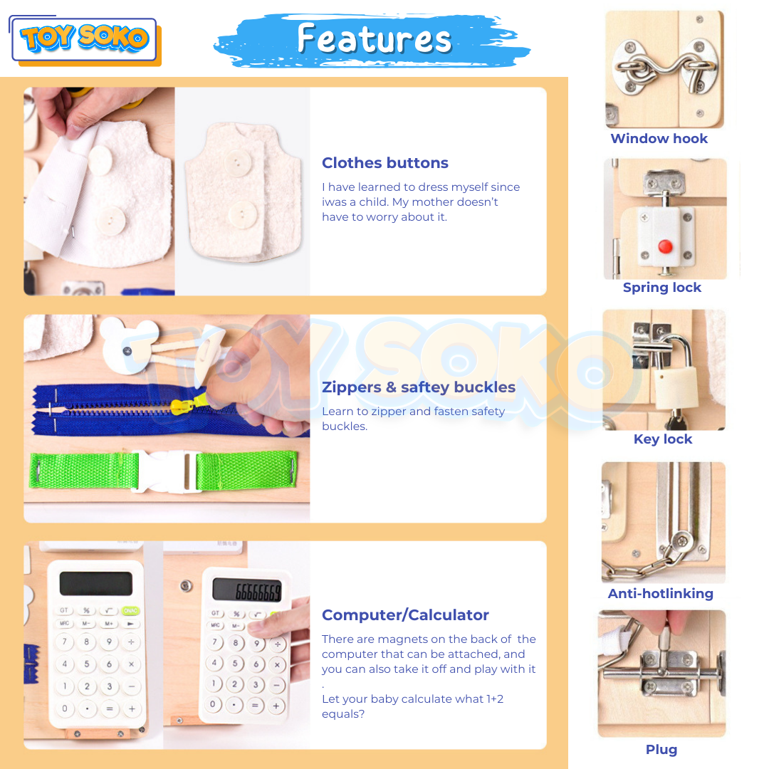 Wooden activity board