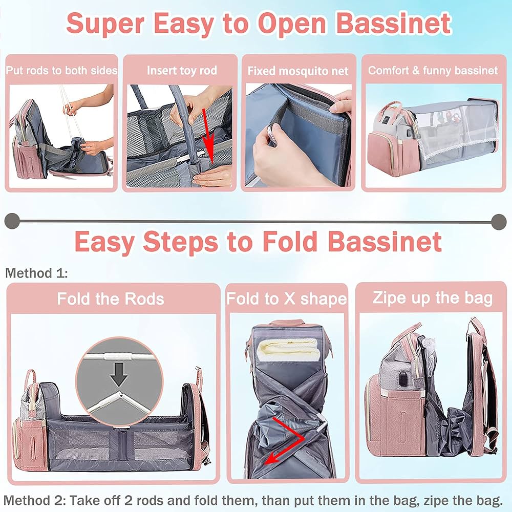 Mummy backpack with baby crib