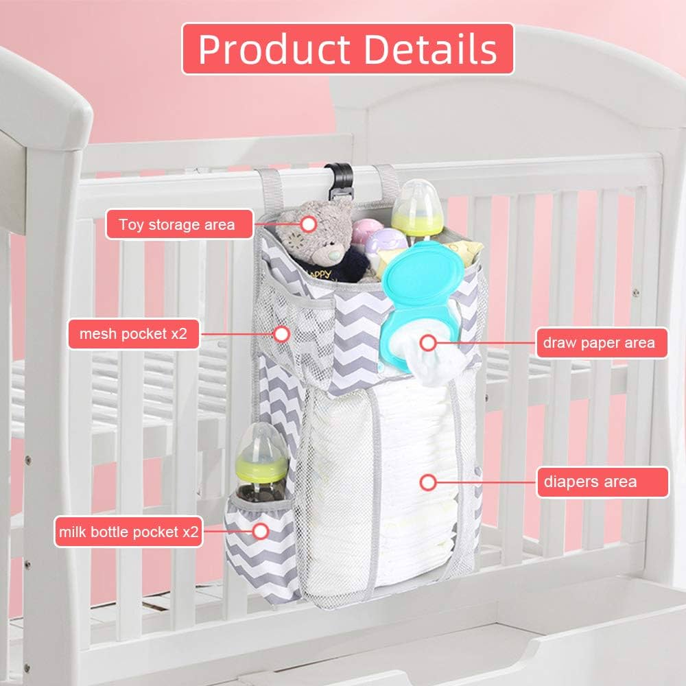 Storage bag for baby crib