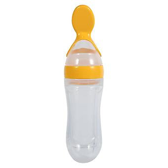 Baby bottle with spoon