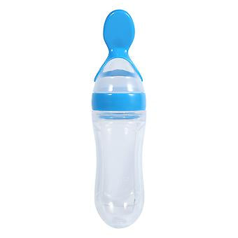 Baby bottle with spoon