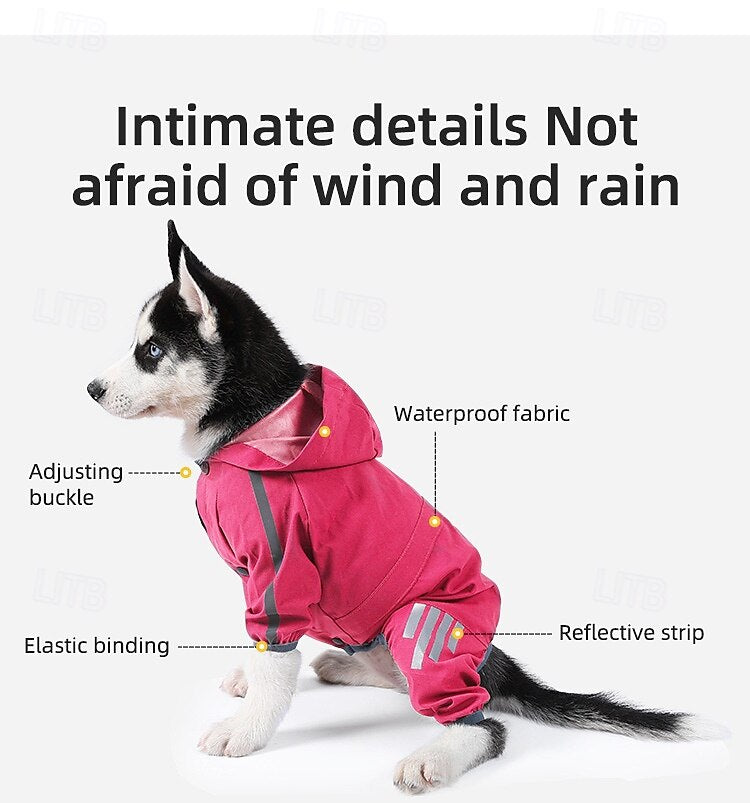 Dog raincoat waterproof breathable