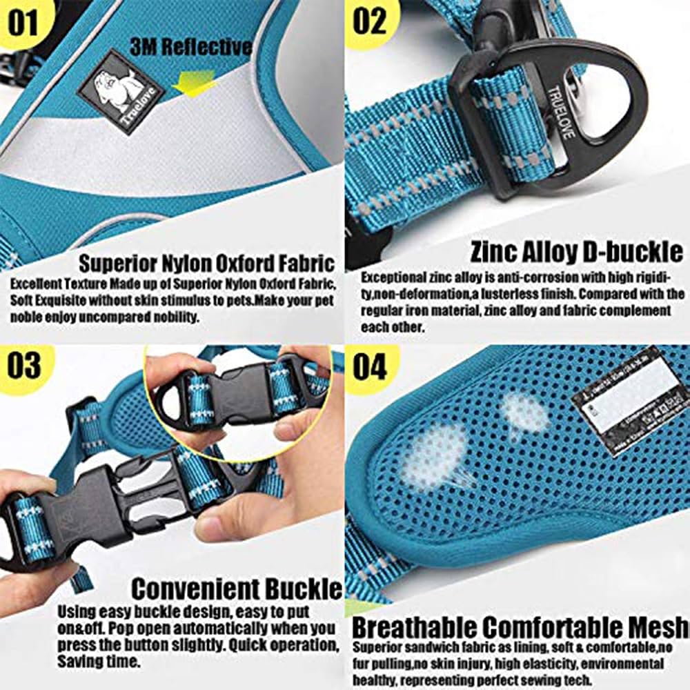 Dog chest strap with reflex