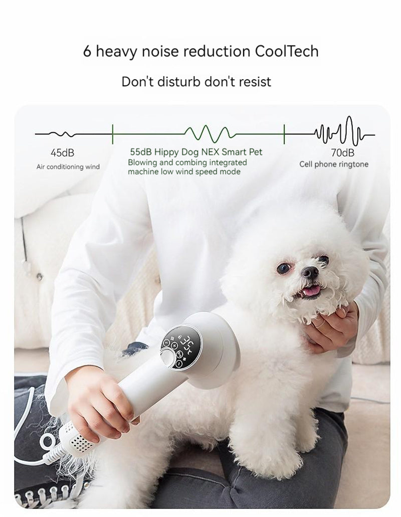 Hair dryer with comb for pets